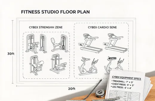 Commercial gym layout plan