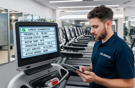 Cardio console diagnostics